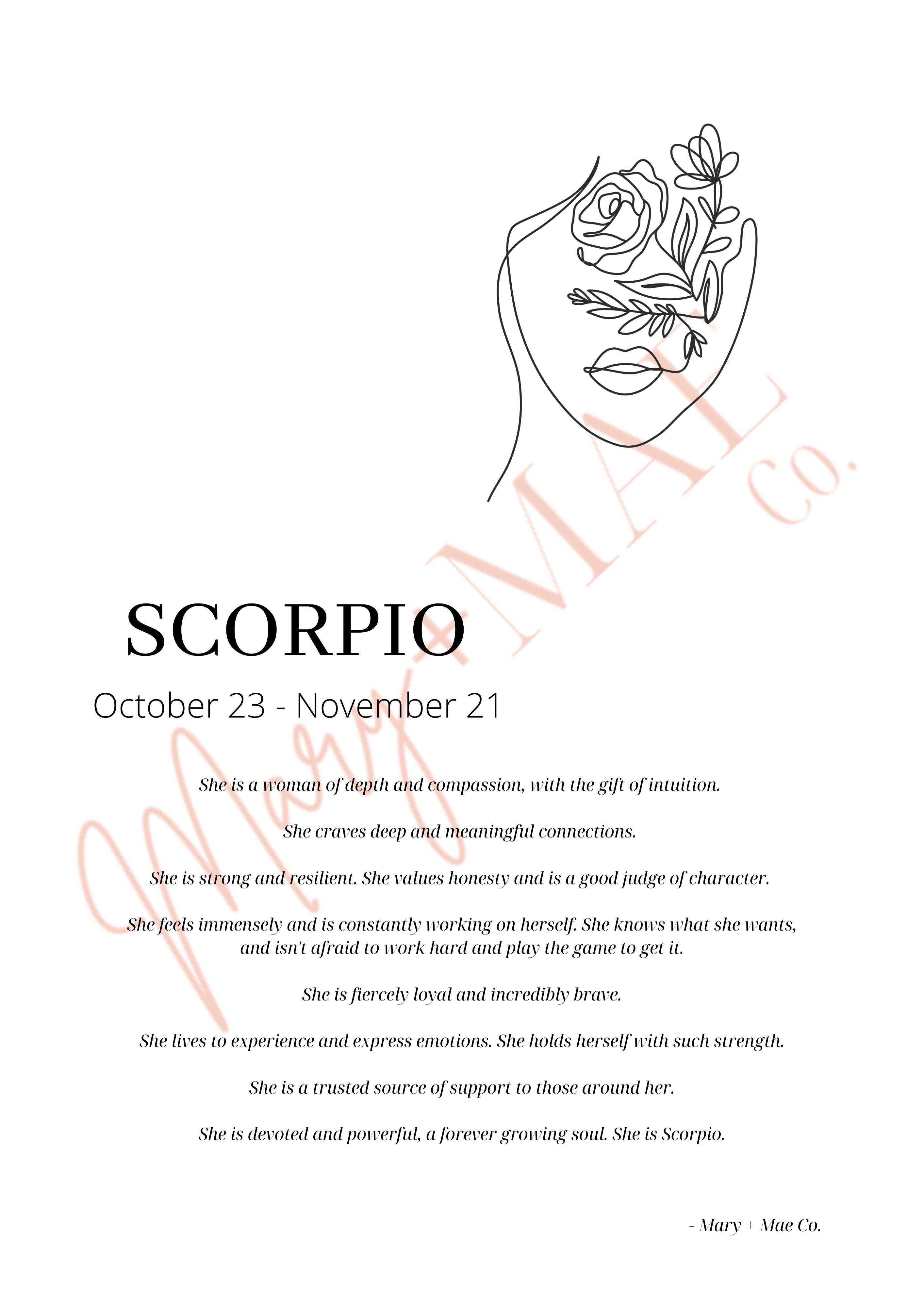 She is Scorpio Print