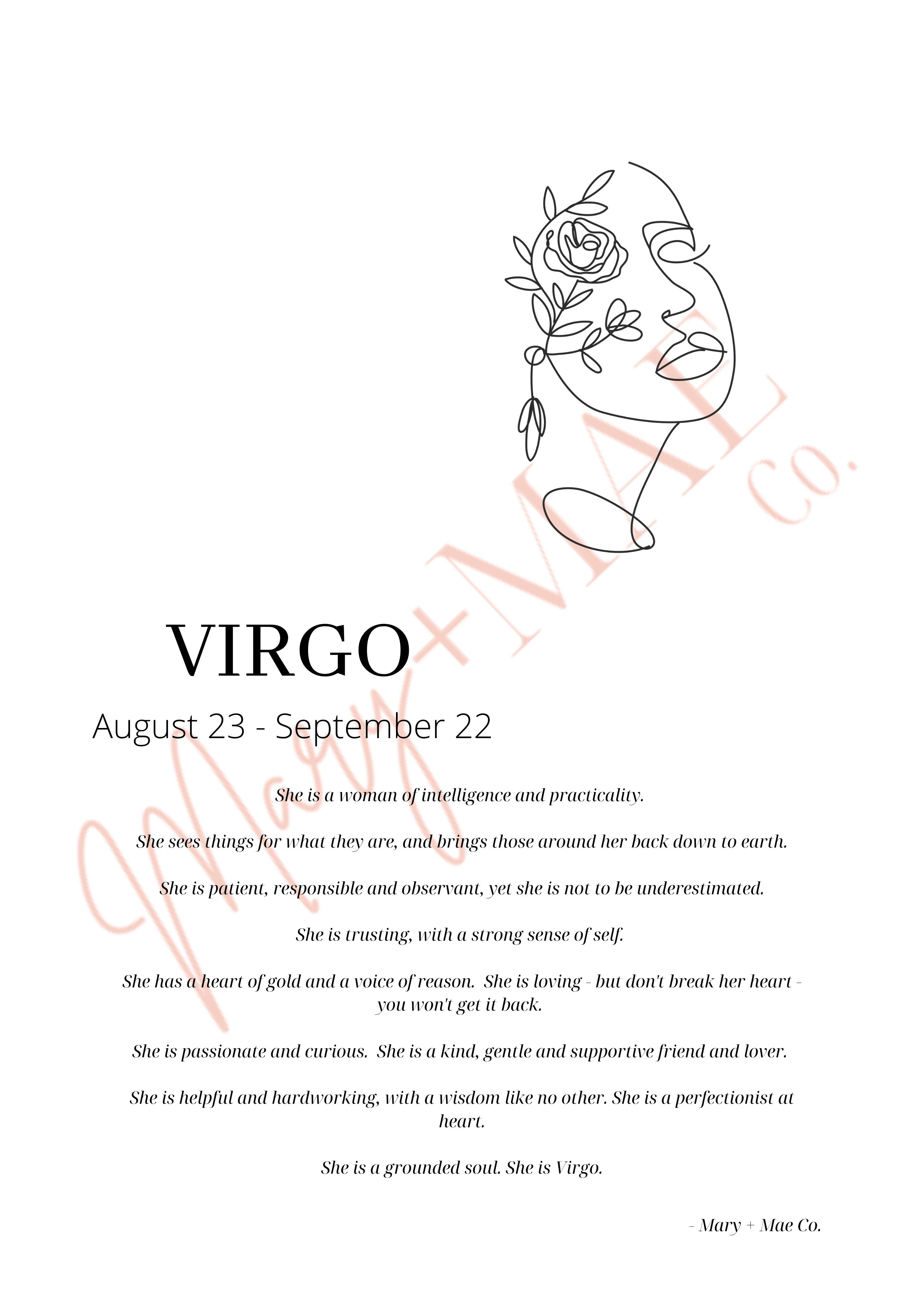 She is Virgo Print