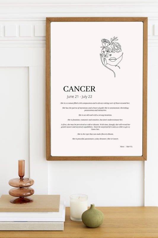 She is Cancer Print