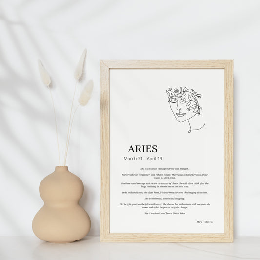 She is Aries Print