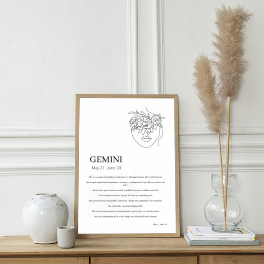 She is Gemini Print