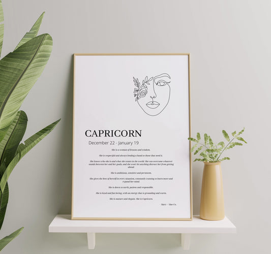 She is Capricorn Print